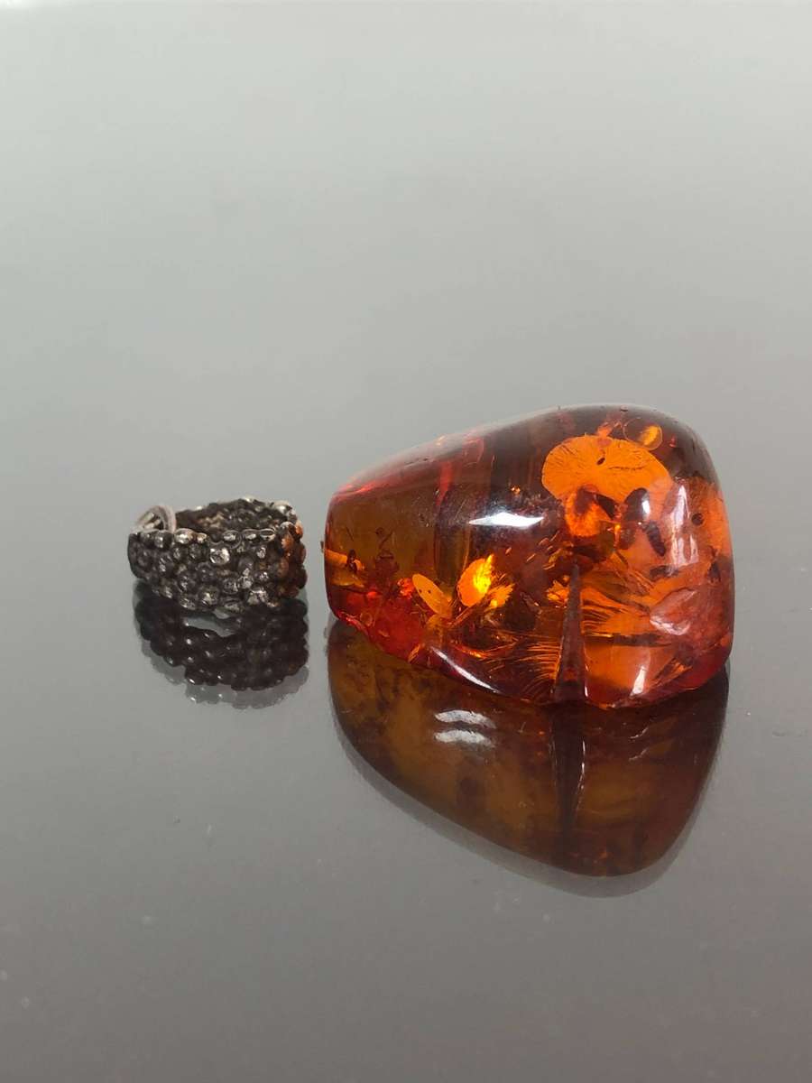 A Rare Antique Baltic Amber Pendant. ***Please Read Description ***