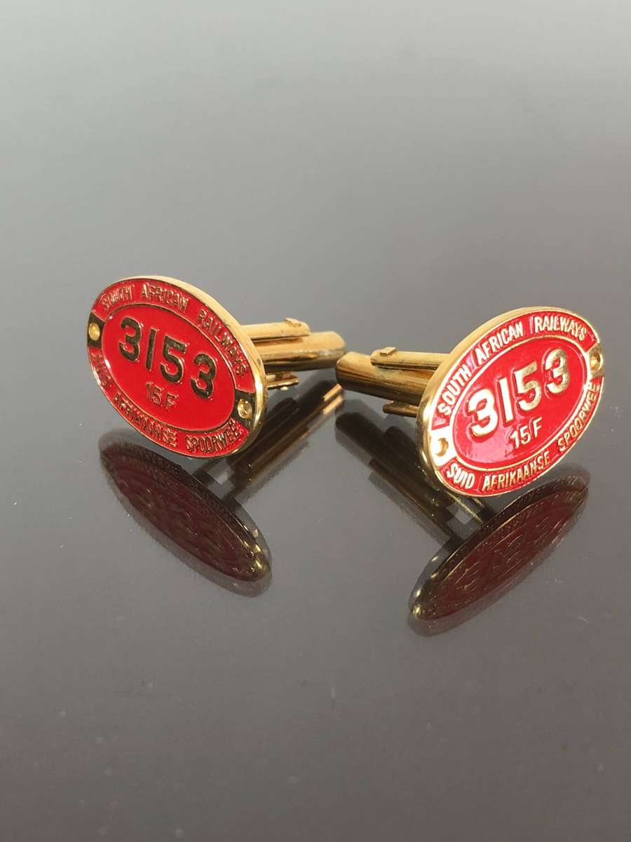 A Pair of Rare Railwayana South African Cufflinks