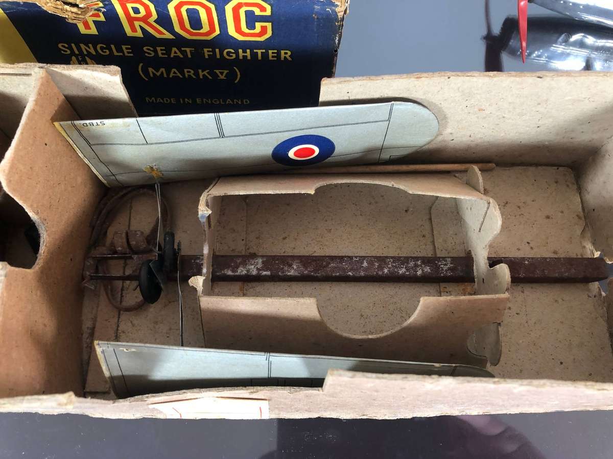 Vintage 1950s FROG Mark V Airplane Toy in Original Box