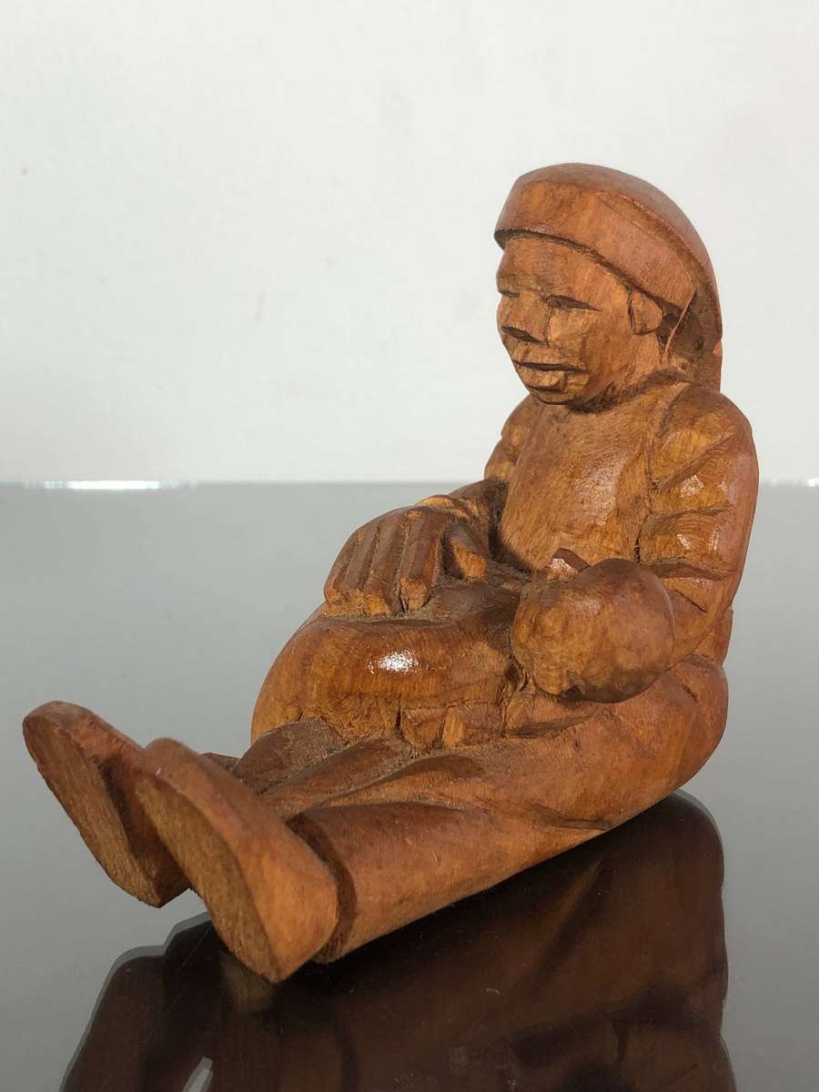 Zamu Gumede Mother and Child Carved Sculpture