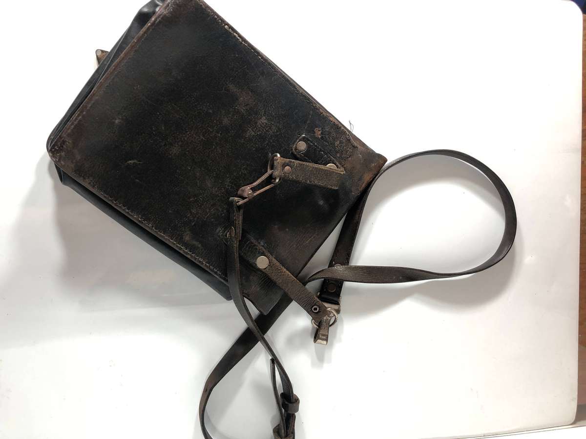 WW2 German Officers Leather Map Sling Bag