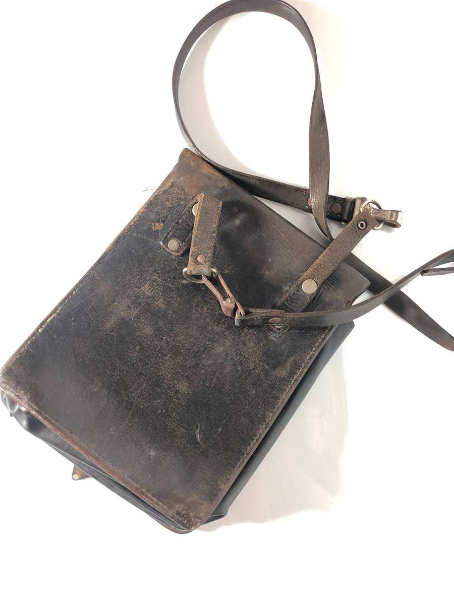 WW2 German Officers Leather Map Sling Bag