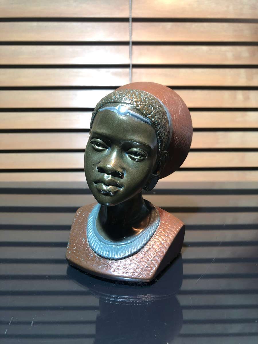 A Bronze Clad Sculpture of a Shona Woman by Casper Darare (1952-2001)