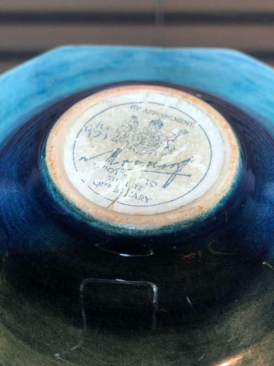 A Decorative Octagonal Moorcroft Porcelain Ashtray