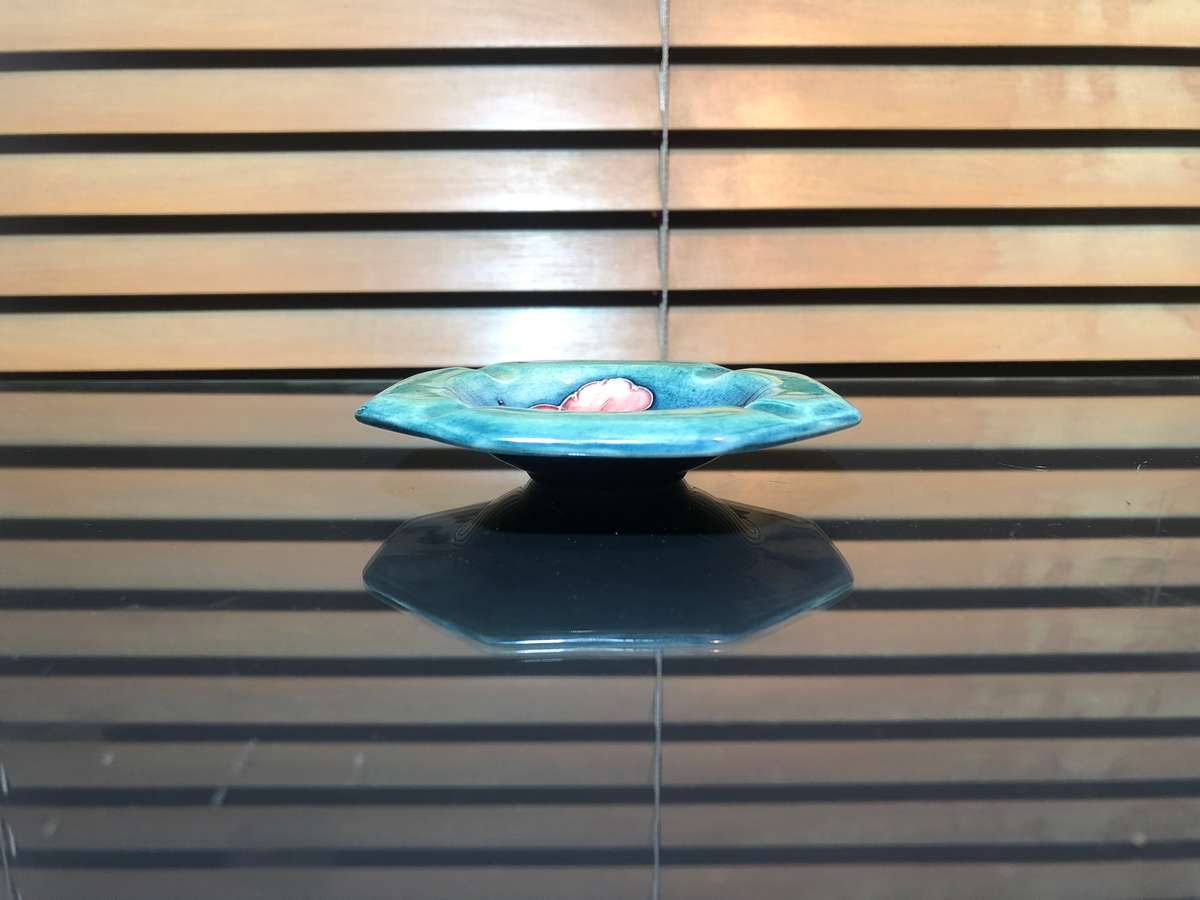 A Decorative Octagonal Moorcroft Porcelain Ashtray