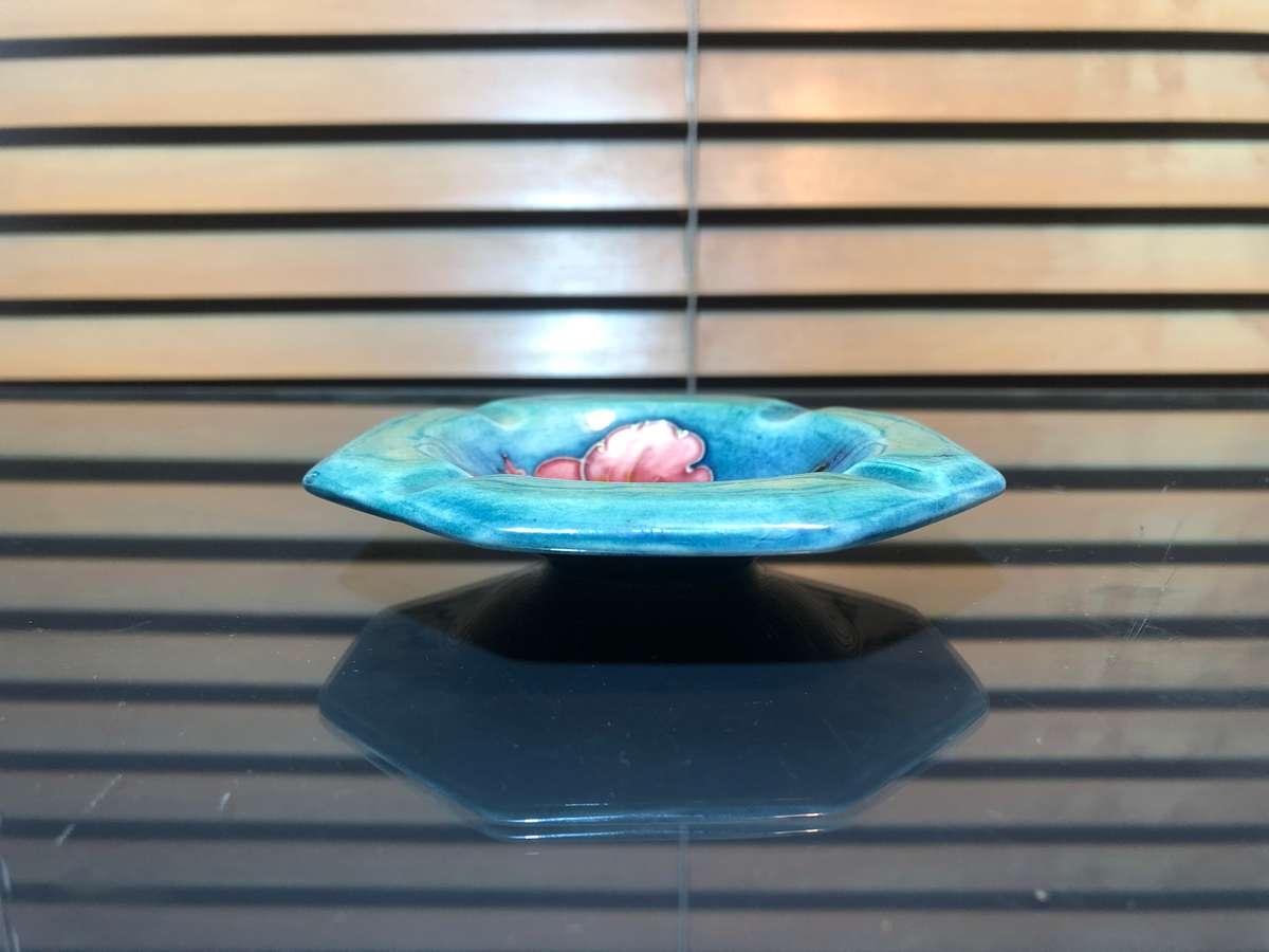 A Decorative Octagonal Moorcroft Porcelain Ashtray