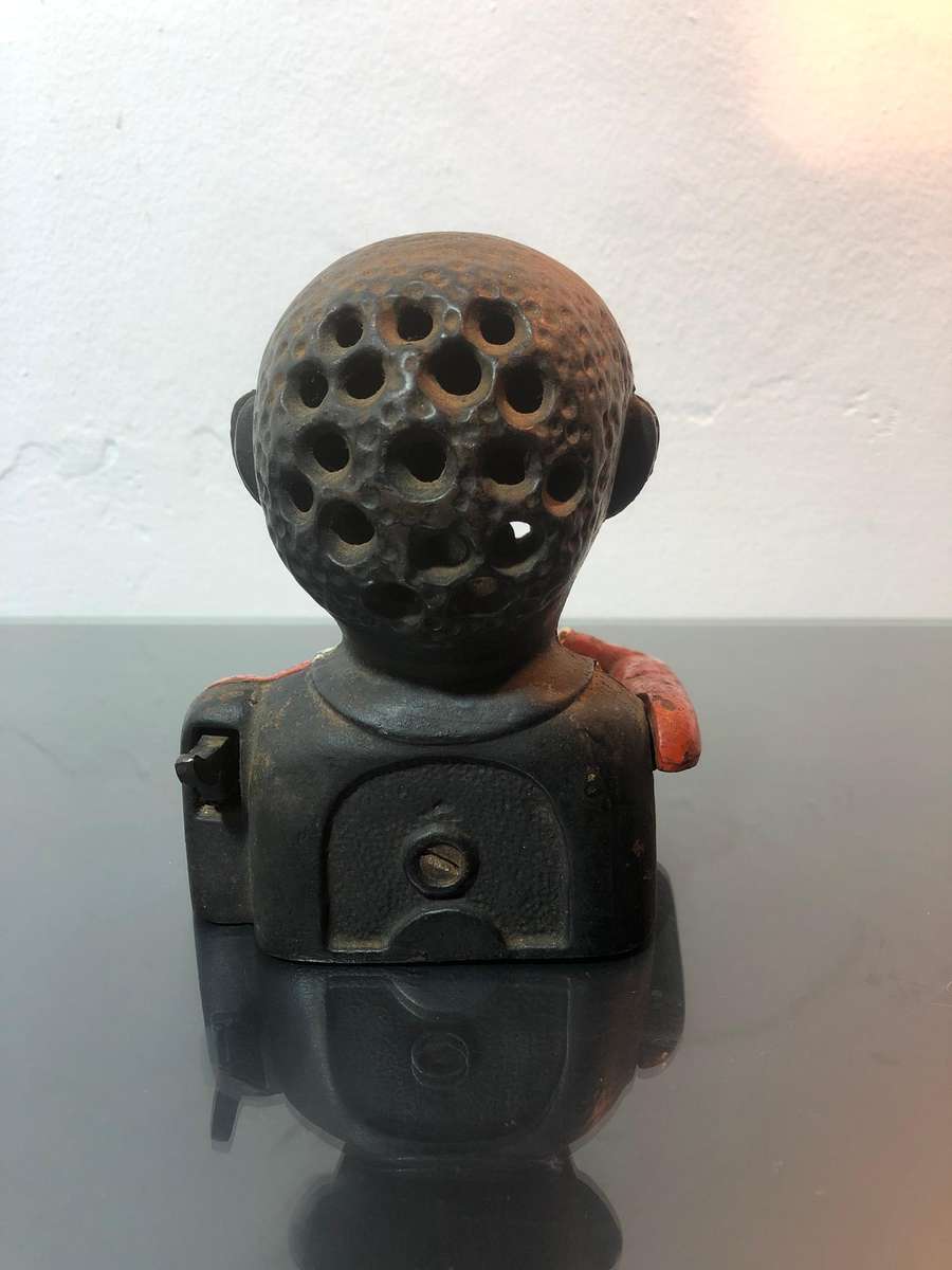 Antique Cast Iron Jolly Americana Money Bank