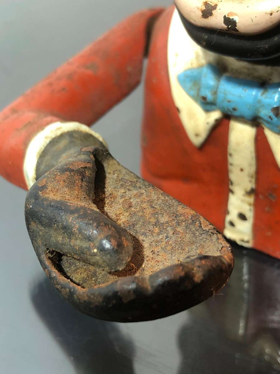 Antique Cast Iron Jolly Americana Money Bank