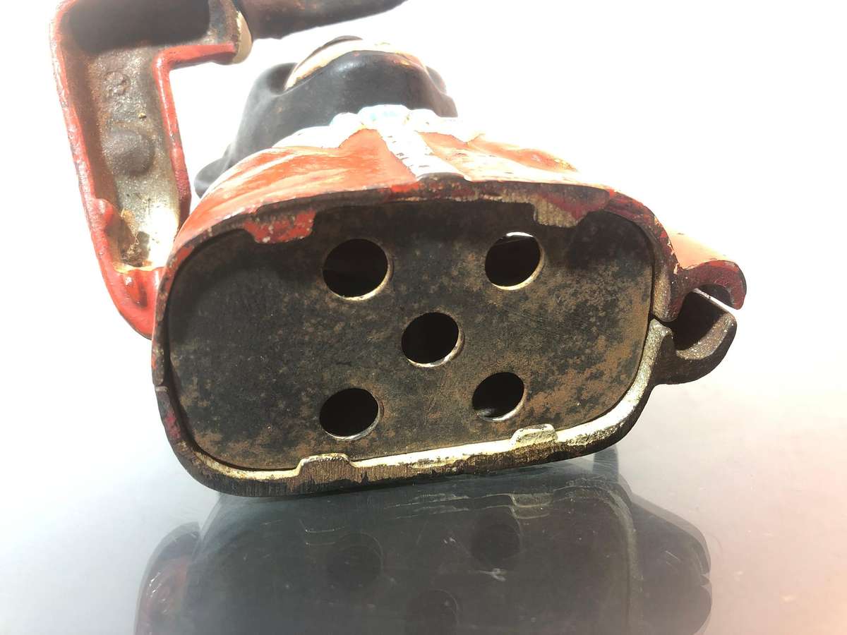 Antique Cast Iron Jolly Americana Money Bank