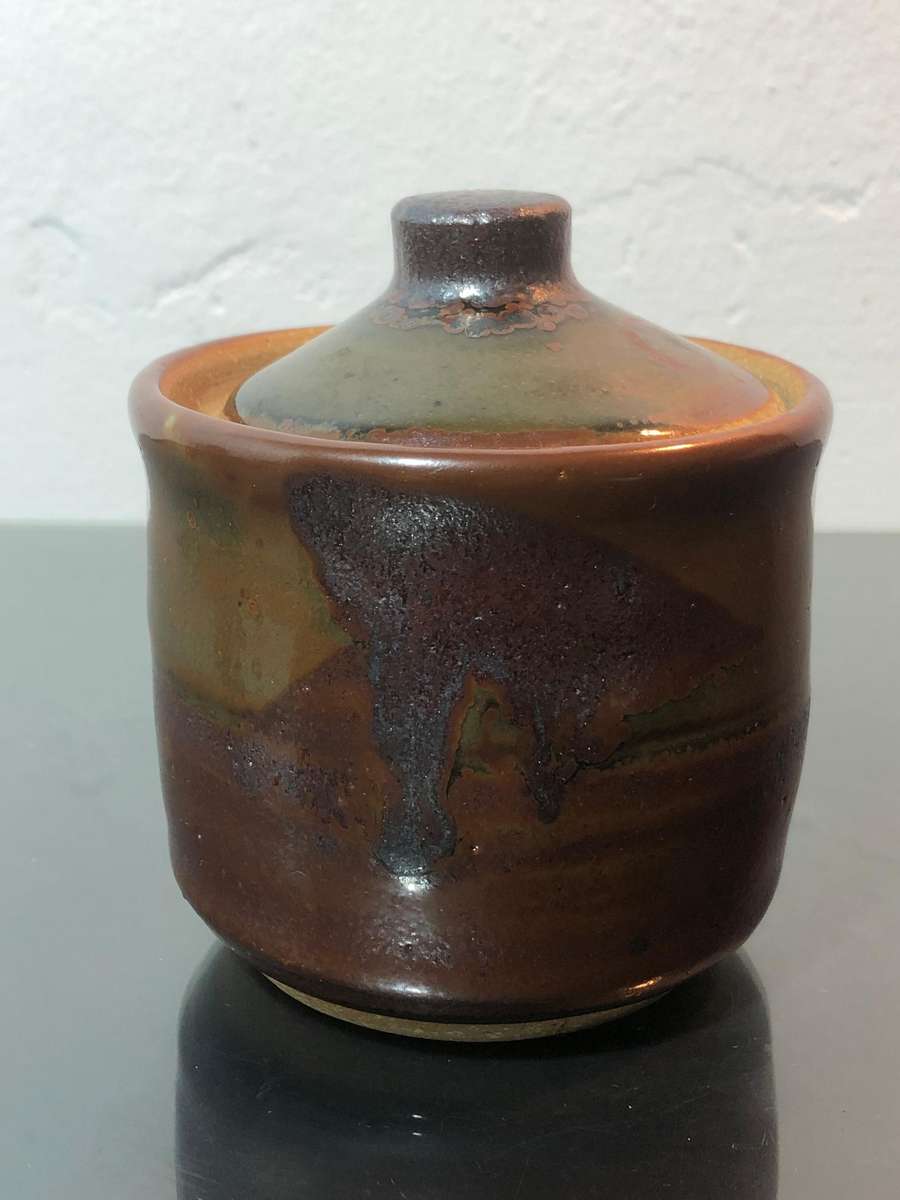 South African Potter Ian Glenny Stoneware Vessel with Lid (1952-2023)