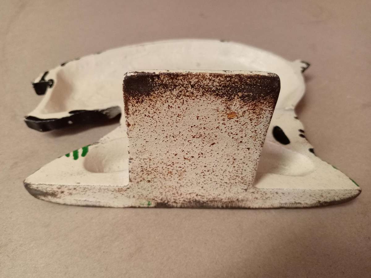 VINTAGE CAST IRON PIG SHAPED DOOR STOPPER