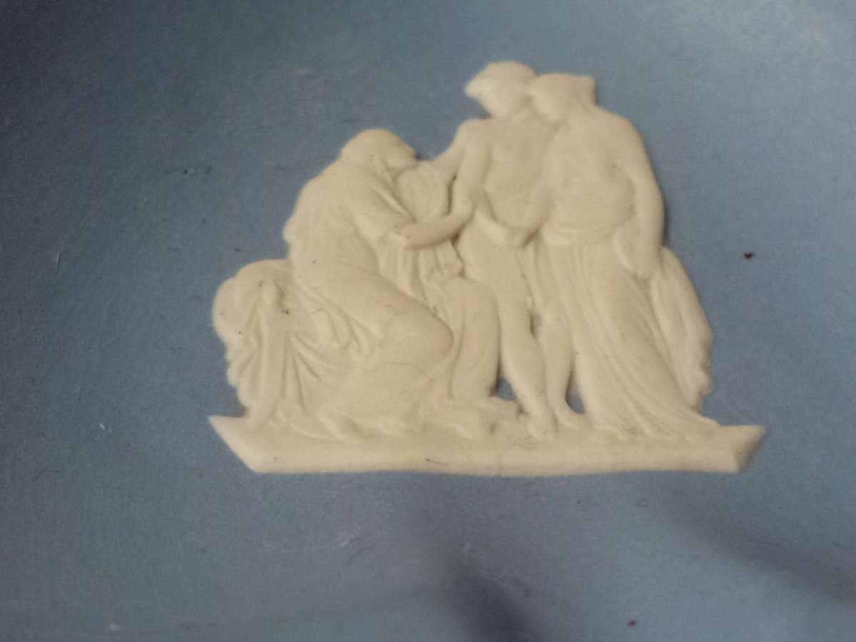 VINTAGE WEDGWOOD JASPERWARE HEART SHAPED TRINKET DISH