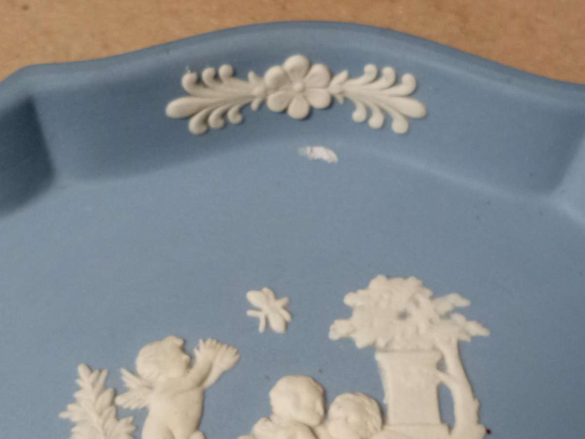 VINTAGE WEDGWOOD JASPERWARE OVAL TRINKET DISH