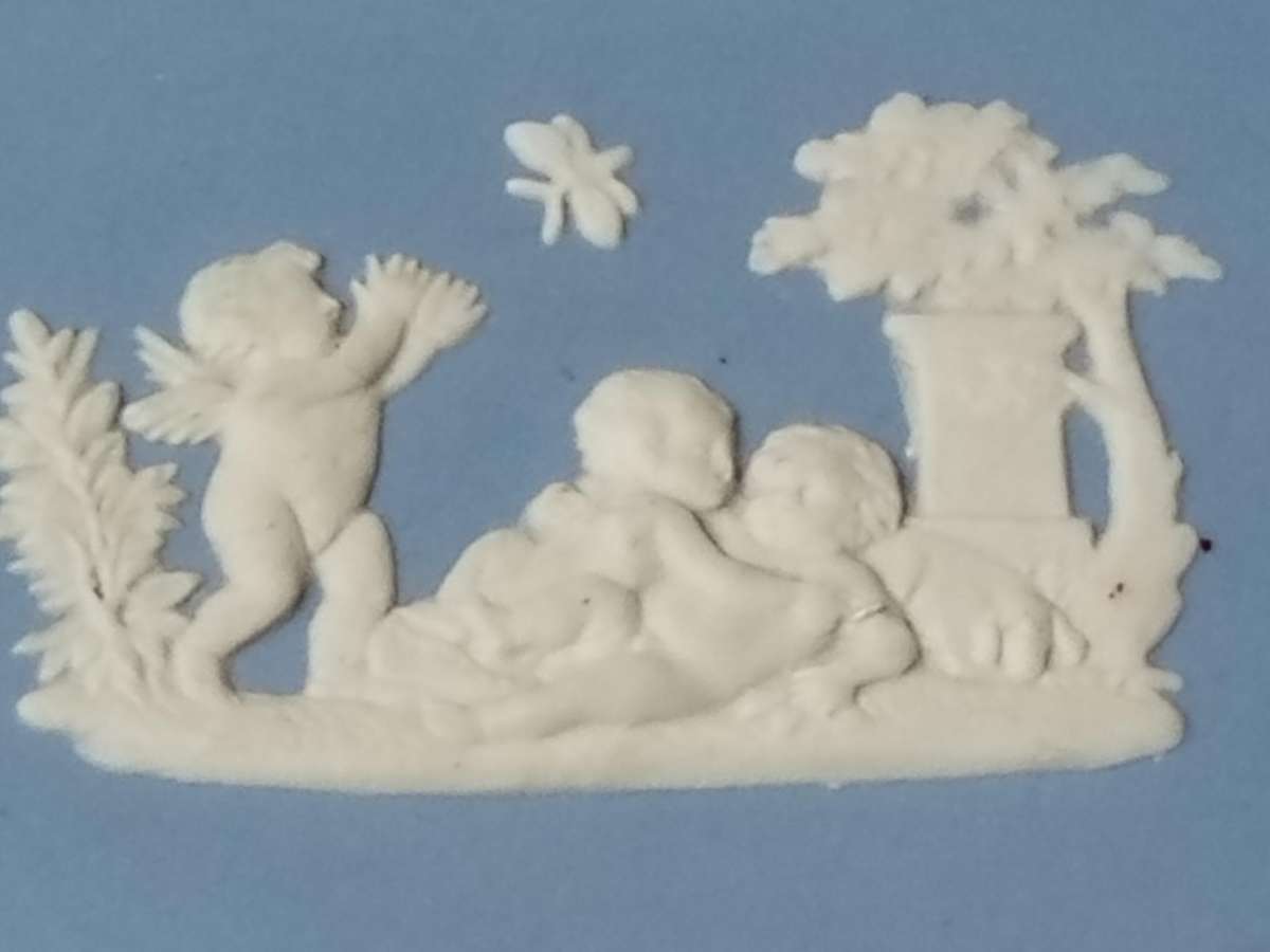 VINTAGE WEDGWOOD JASPERWARE OVAL TRINKET DISH