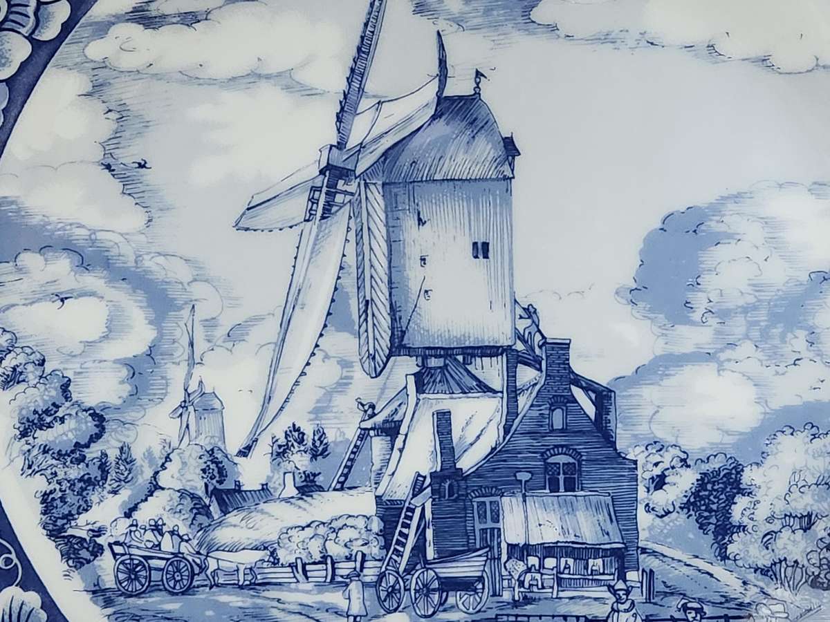 Vintage Delft Holland Plate from the Oude Molen Fabriek, Special Limited Edition
