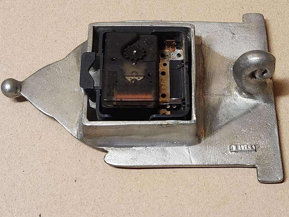 Vintage Carrol Boyes Functional Art Early Design Pewter Mantle Clock