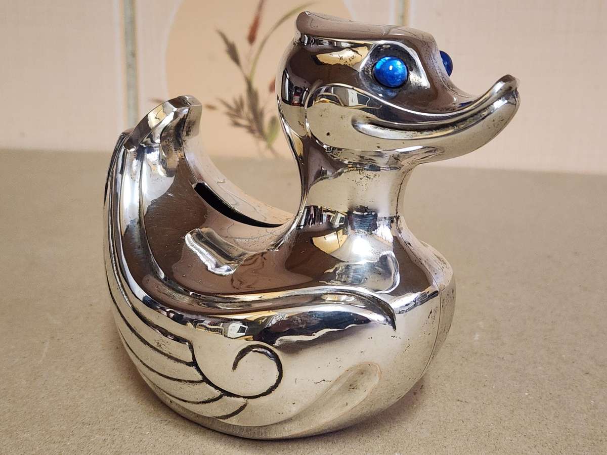 Vintage Fallstaff Silver Plated Coin Bank