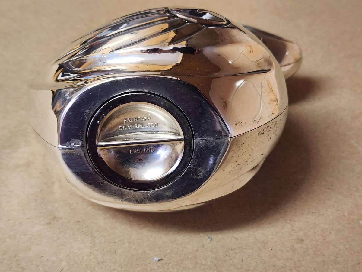 Vintage Fallstaff Silver Plated Coin Bank