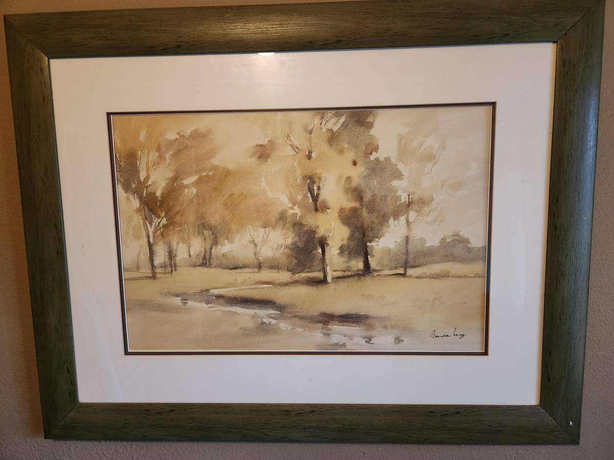 GORDON LEGG WATERCOLOUR ON BOARD LANDSCAPE PAINTING