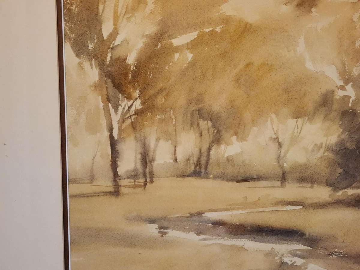 GORDON LEGG WATERCOLOUR ON BOARD LANDSCAPE PAINTING