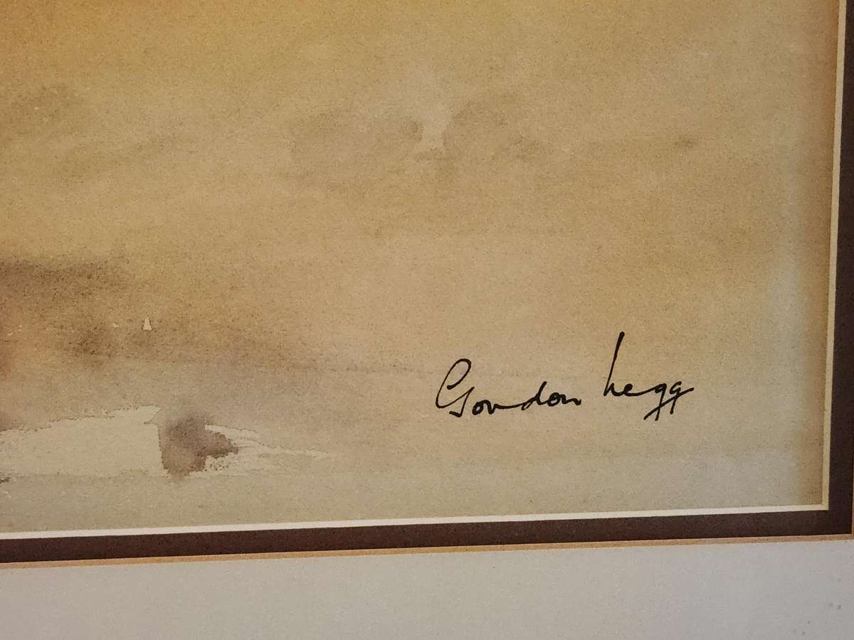 GORDON LEGG WATERCOLOUR ON BOARD LANDSCAPE PAINTING