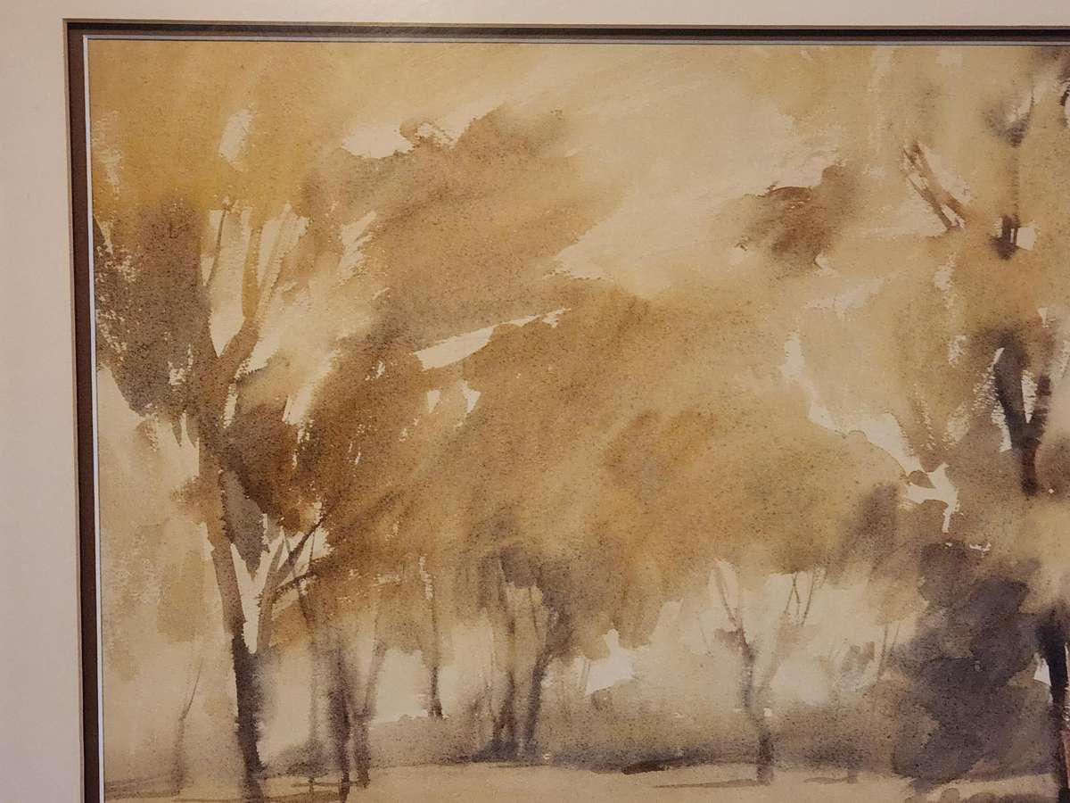 GORDON LEGG WATERCOLOUR ON BOARD LANDSCAPE PAINTING