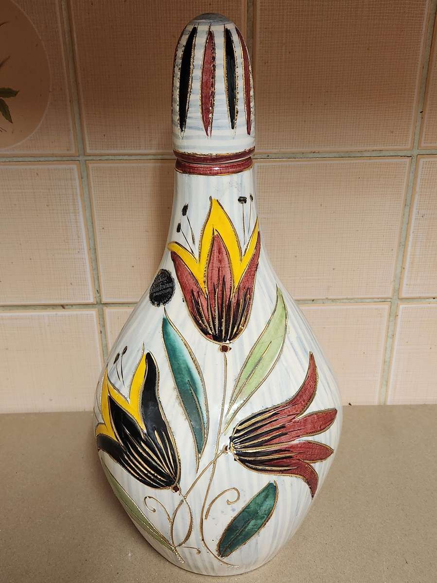 RARE FIND. 20th CENTURY ROUGE FONTAINE BAUDOUR CERAMIQUE VASE/URN