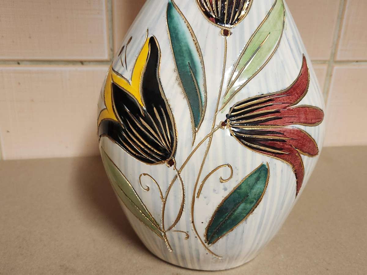 RARE FIND. 20th CENTURY ROUGE FONTAINE BAUDOUR CERAMIQUE VASE/URN