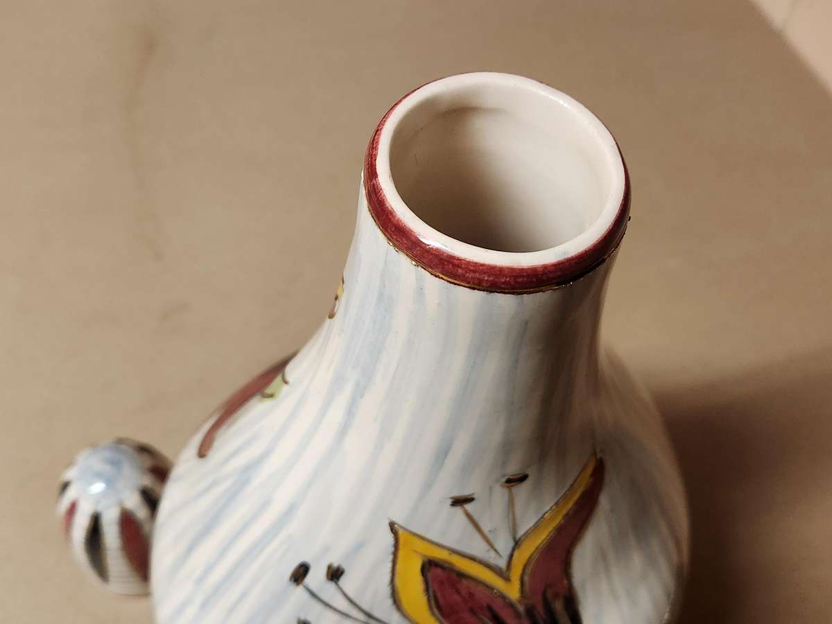 RARE FIND. 20th CENTURY ROUGE FONTAINE BAUDOUR CERAMIQUE VASE/URN