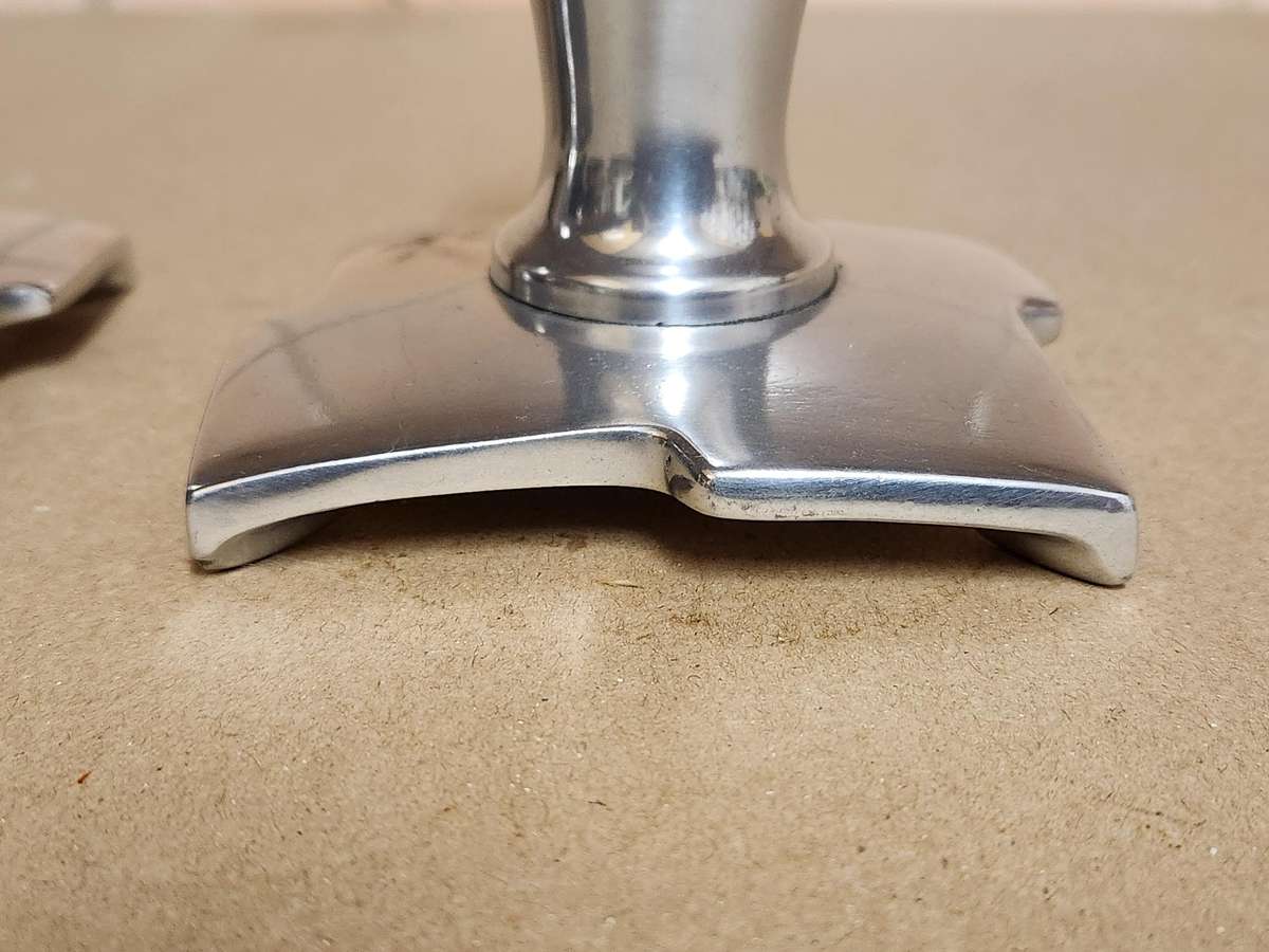 BEAUTIFUL CARROL BOYES FUNCTIONAL ART PEWTER CANDLE HOLDERS