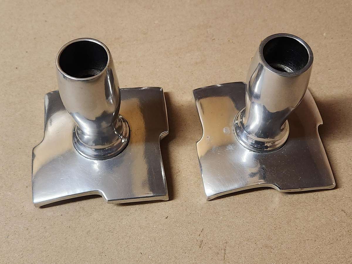 BEAUTIFUL CARROL BOYES FUNCTIONAL ART PEWTER CANDLE HOLDERS