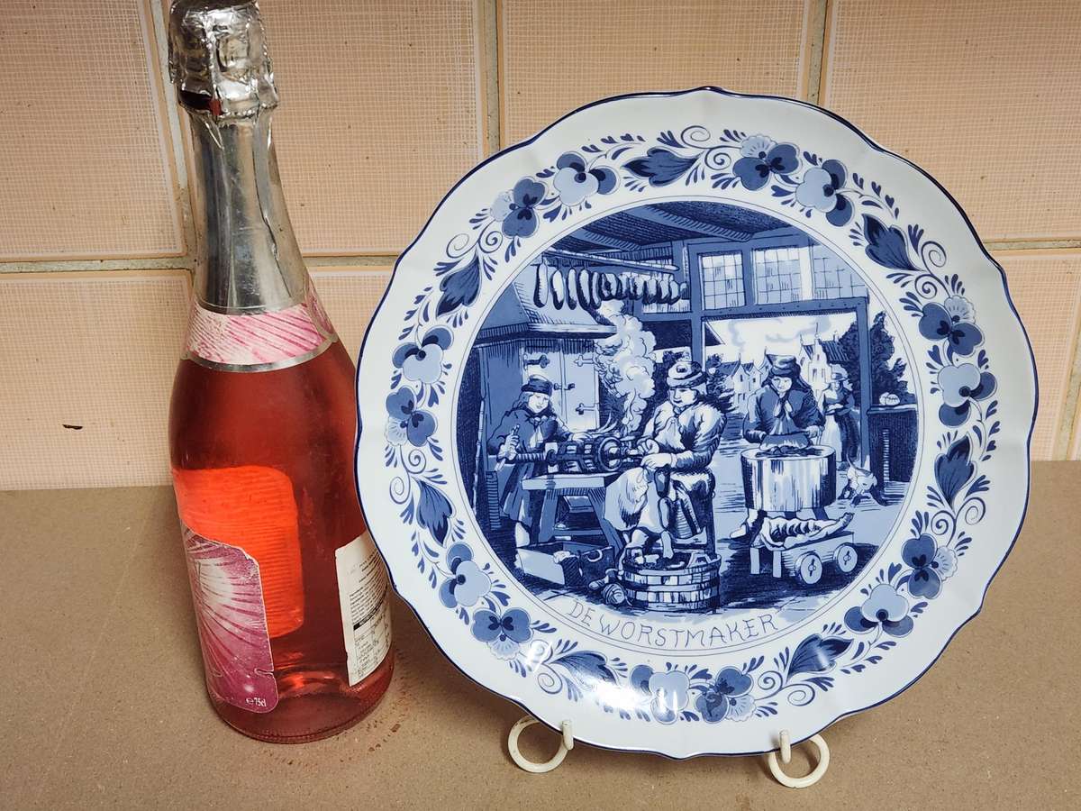 Vintage Delft Holland Traditional Dutch Tradesmen Plate Oude Molen Fabriek