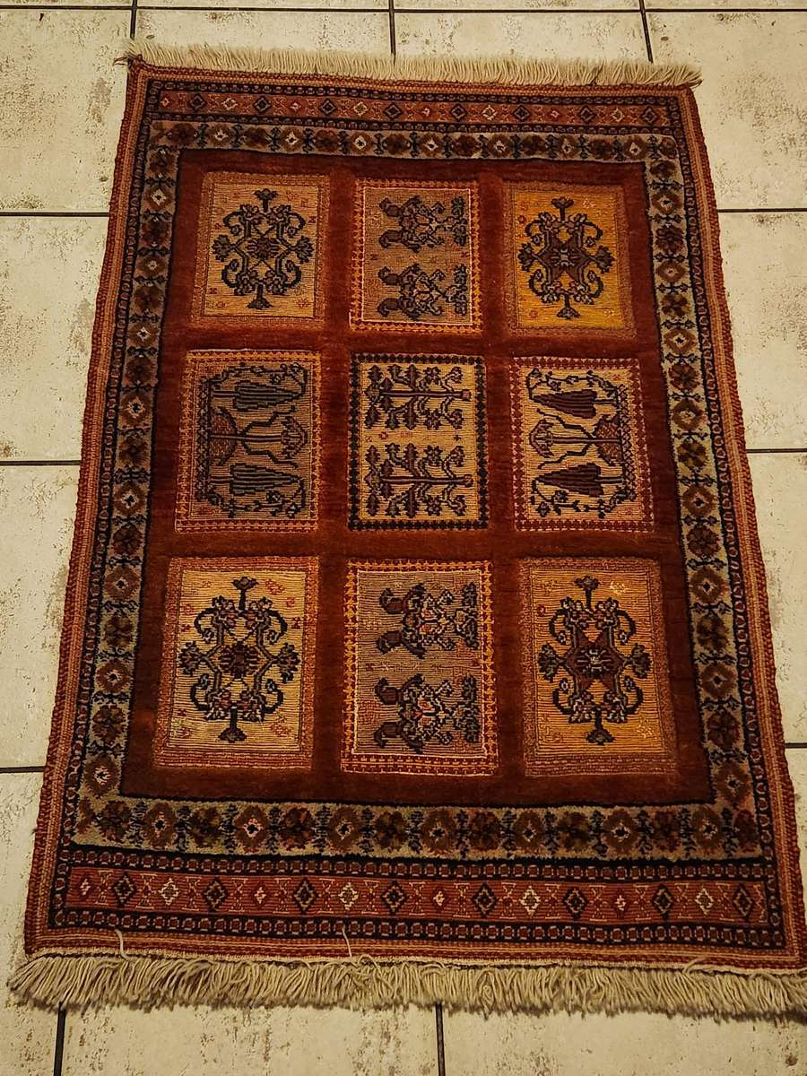 Vintage Hand Knotted Pure Wool Bakhtiari Persian Rug