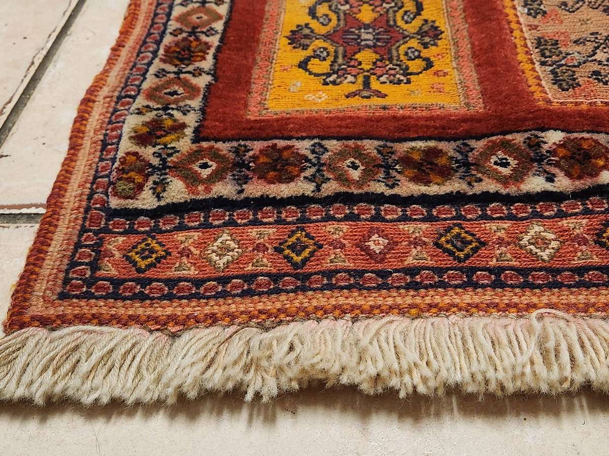 Vintage Hand Knotted Pure Wool Bakhtiari Persian Rug