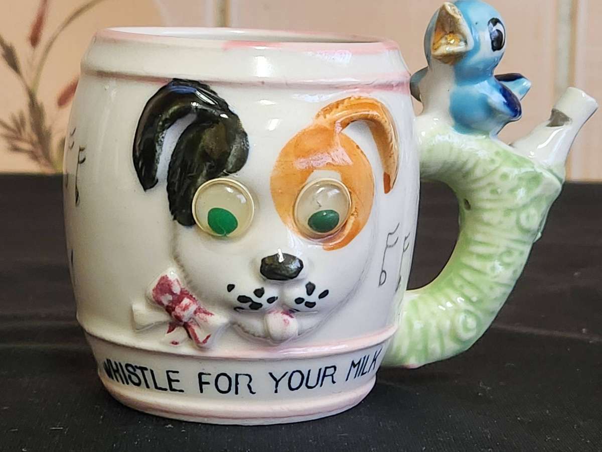 VINTAGE WESTVILLE WHISTLE FOR YOUR MILK MUG, HIGHLY COLLECTIBLE