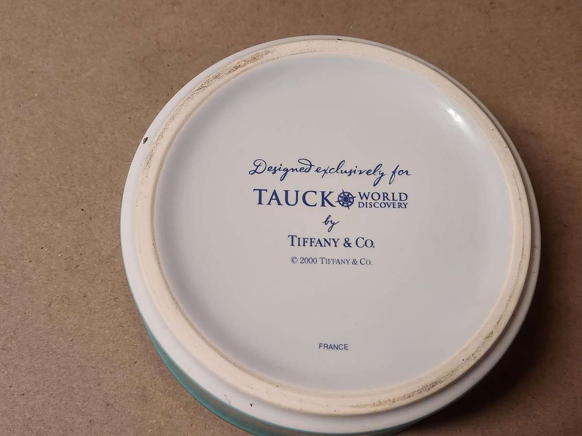 Tiffany and Co Tauck World Discovery Porcelain Trinket Box