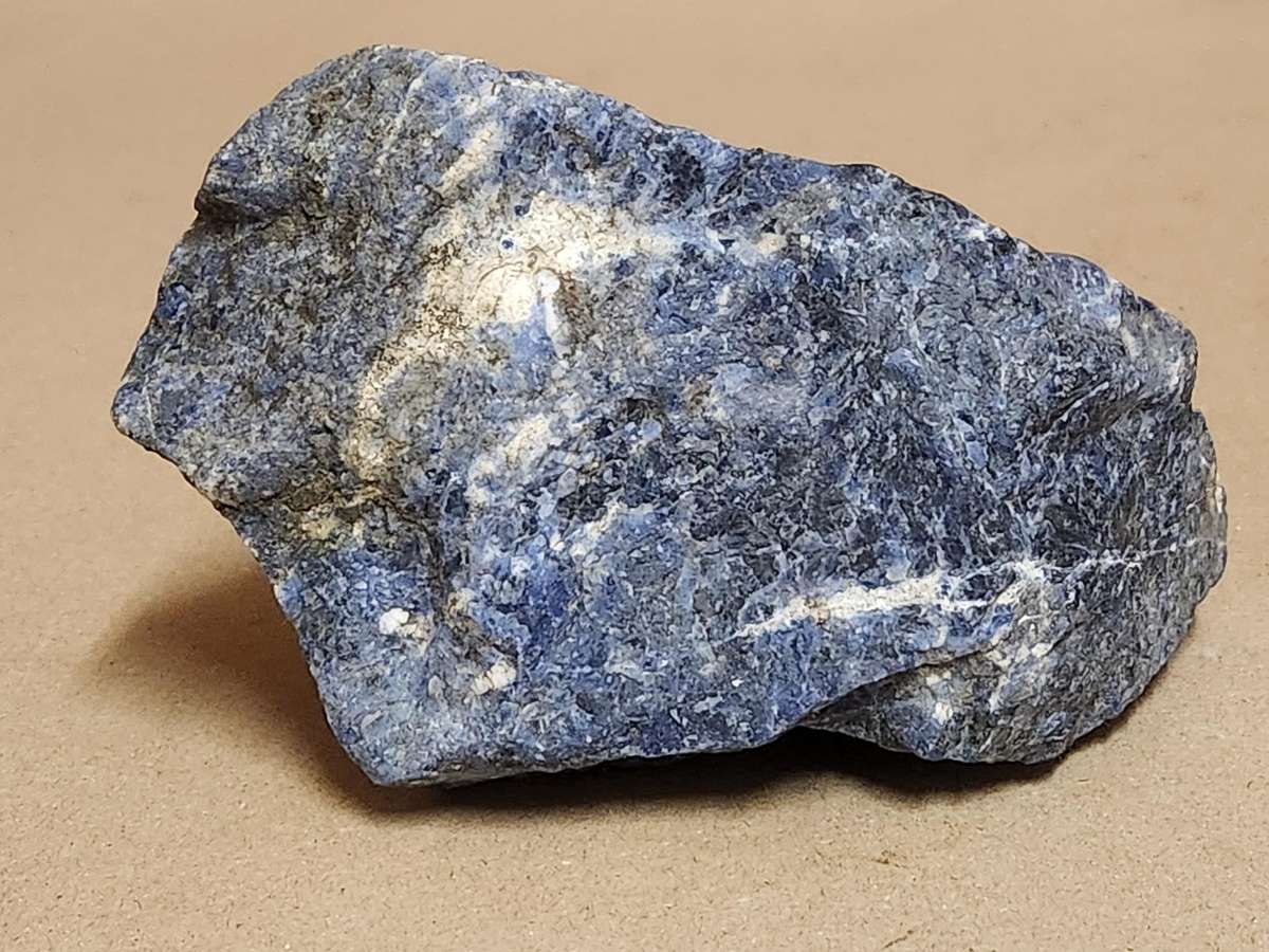 TWO STUNNING RAW MINERAL GEOLOGICAL SPECIMENS, SODALITE AND UNKNOWN