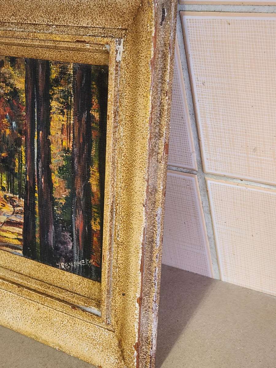 J RENNER ORIGINAL SMALL OIL ON BOARD PAINTING