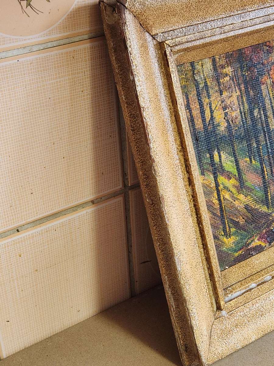 J RENNER ORIGINAL SMALL OIL ON BOARD PAINTING