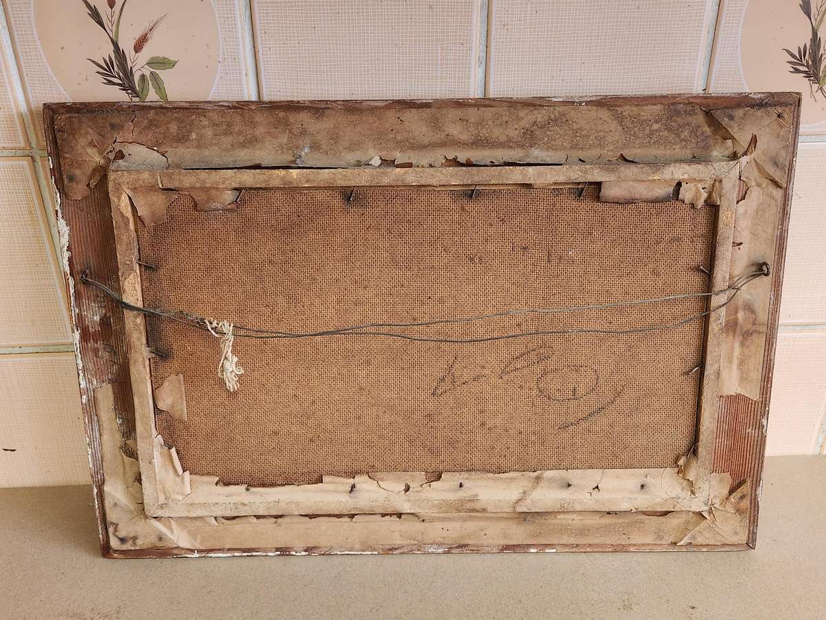 J RENNER ORIGINAL SMALL OIL ON BOARD PAINTING