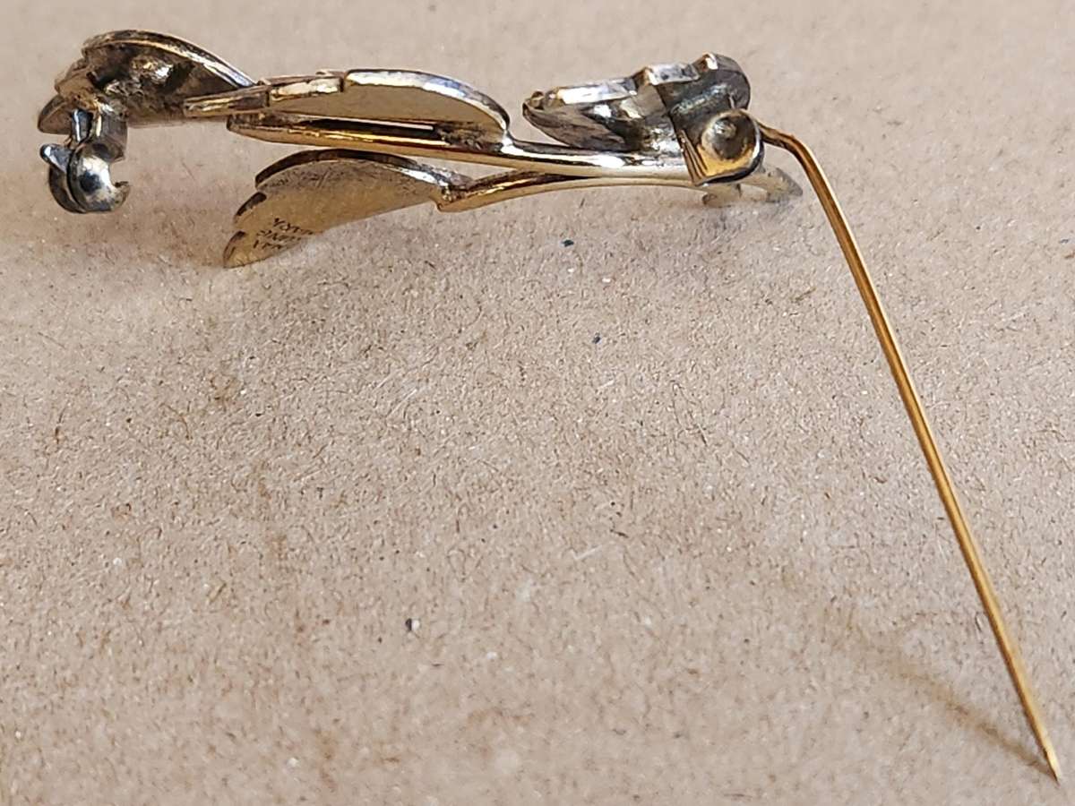 STERLING SILVER AND ENAMEL DENMARK BROOCH