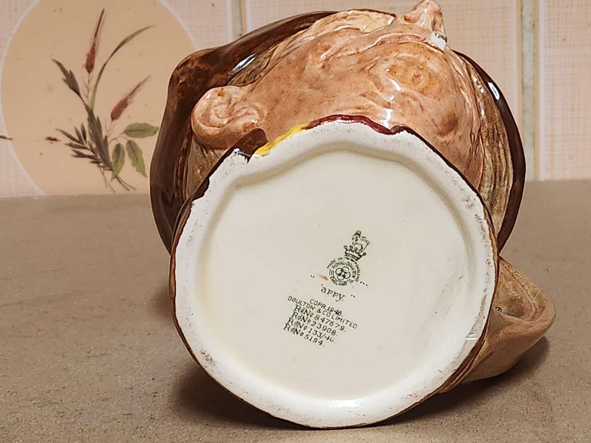 ROYAL DOULTON LARGE CHARACTER JUG APPY