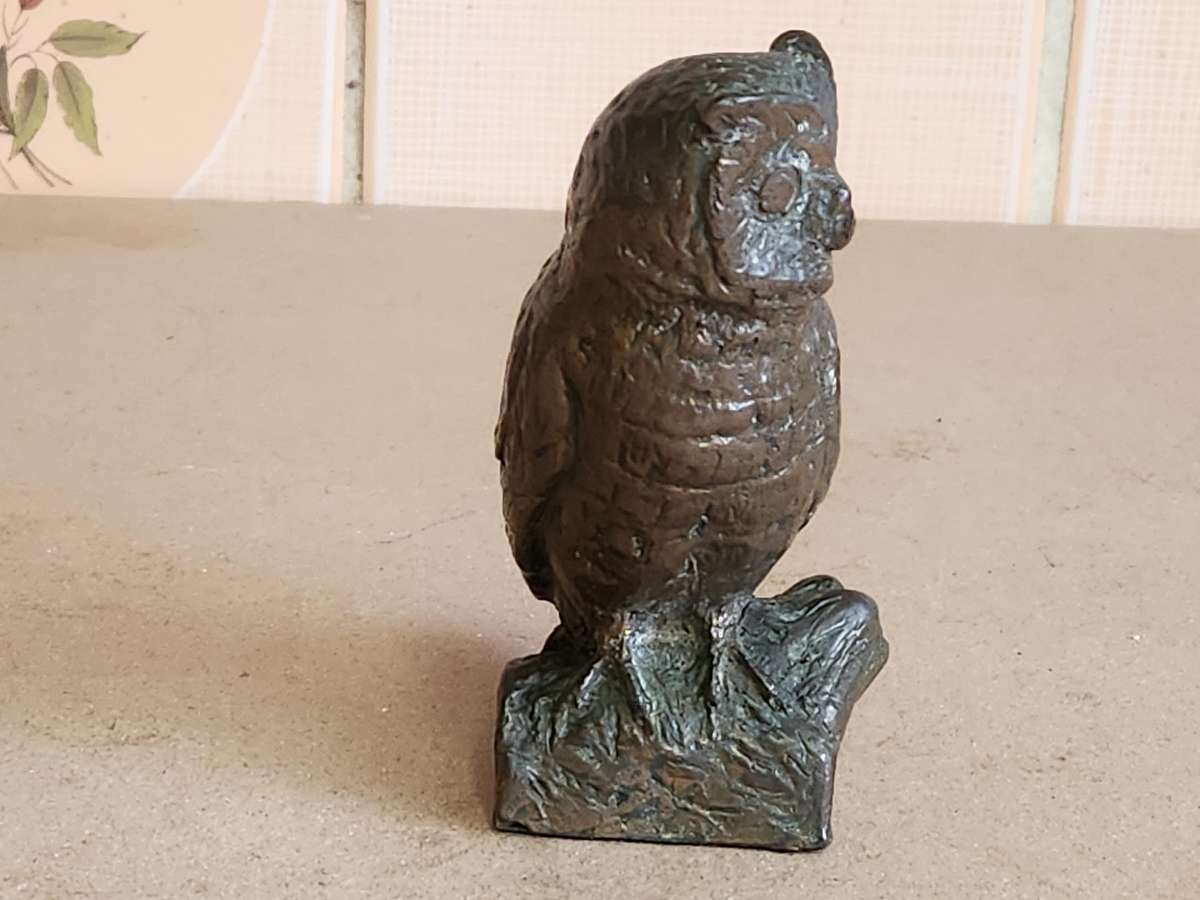 VINTAGE COLD CAST BRONZE OWL