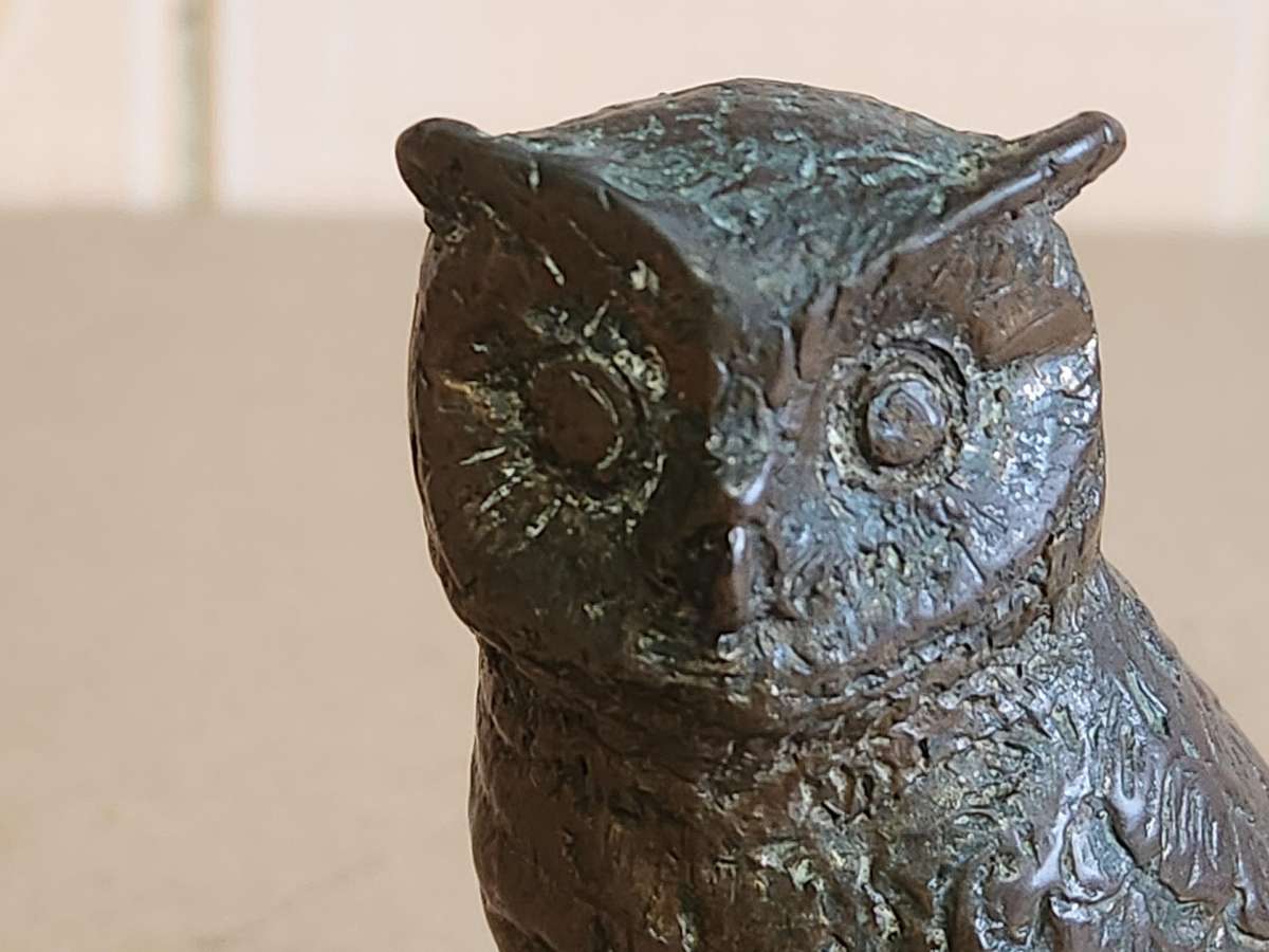 VINTAGE COLD CAST BRONZE OWL