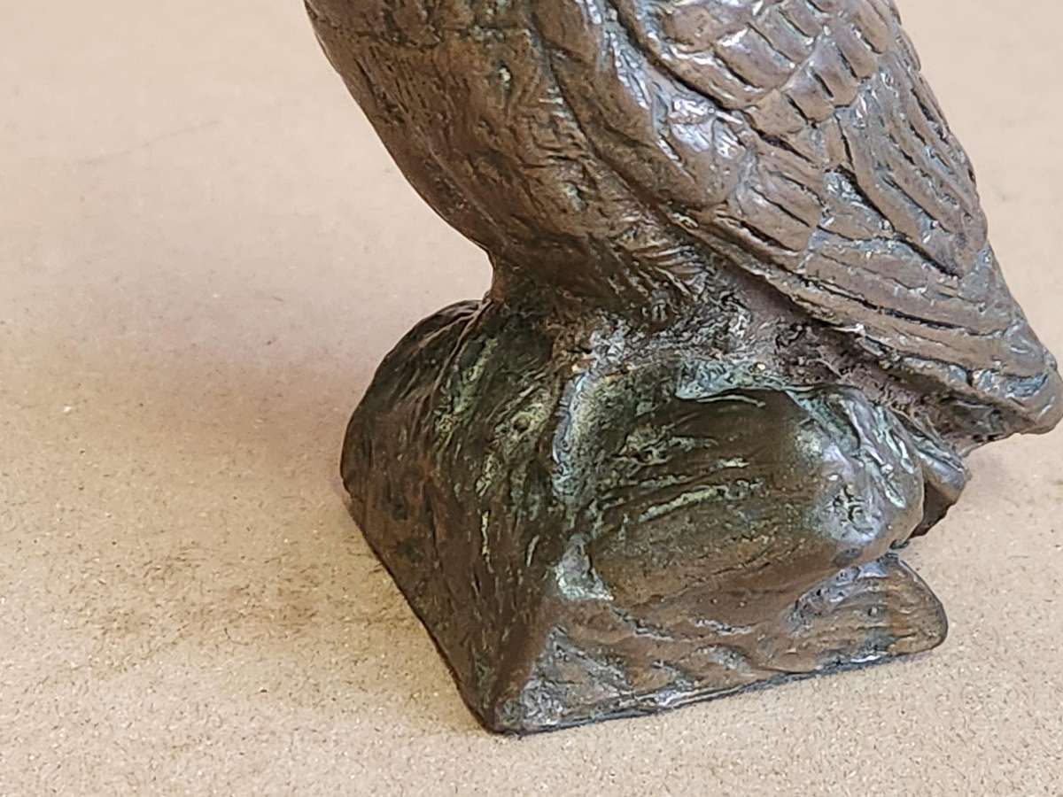 VINTAGE COLD CAST BRONZE OWL