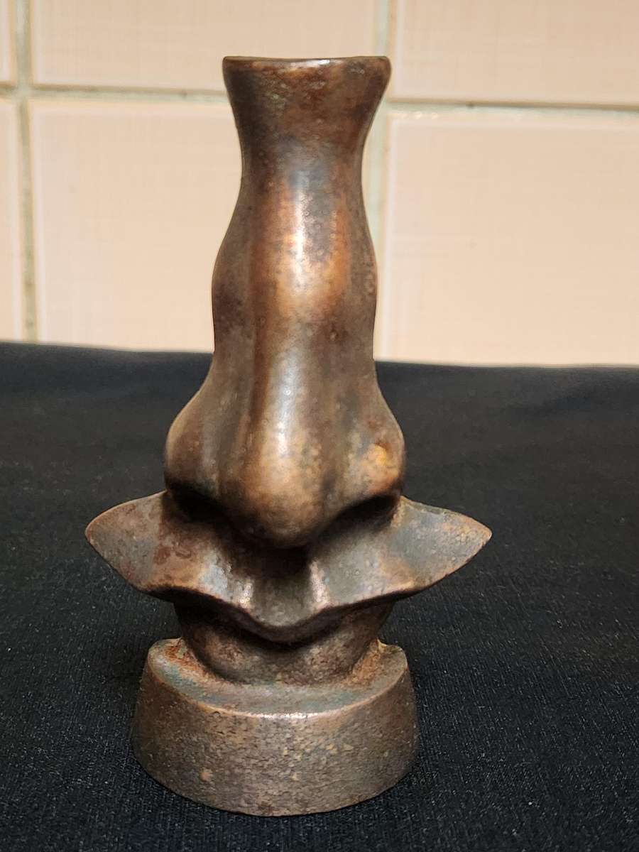 RARE 1950S SALVADORE DALI BRONZED CAST IRON GLASSES HOLDER