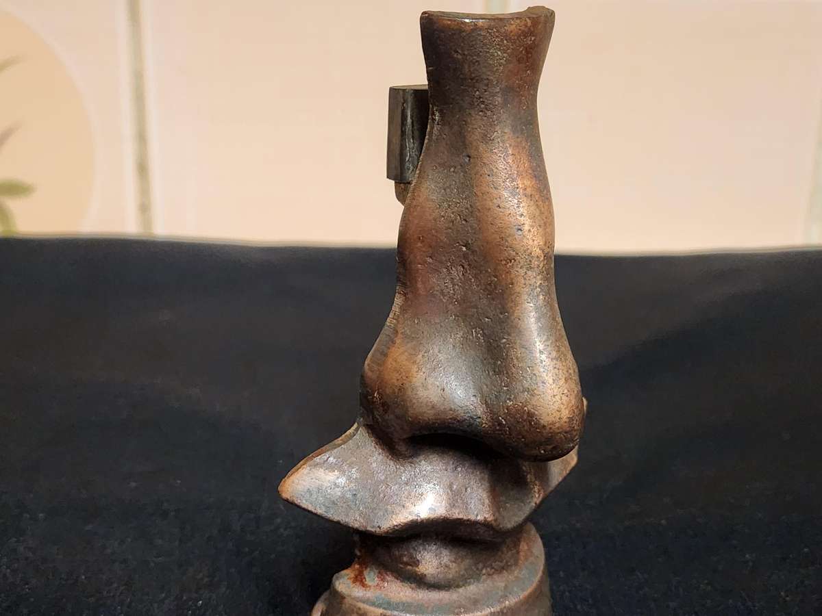 RARE 1950S SALVADORE DALI BRONZED CAST IRON GLASSES HOLDER