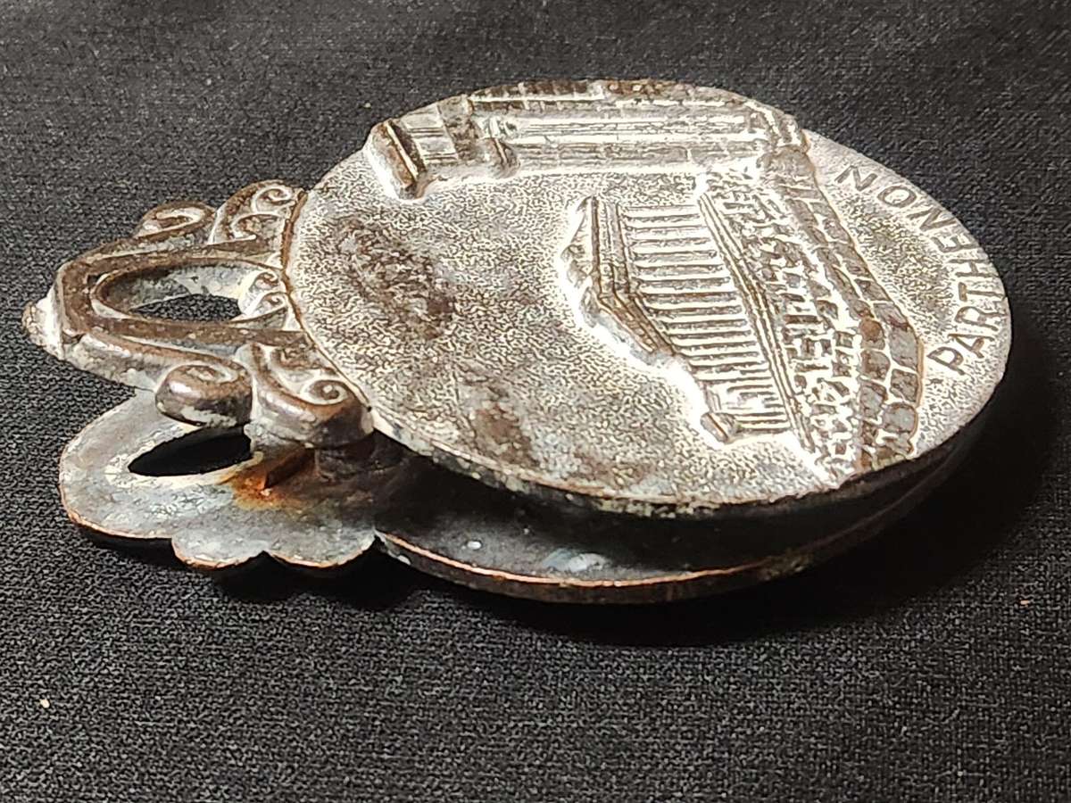 1940s OWL OF ATHENA PARTHENON BRONZE GREEK LETTER CLIP