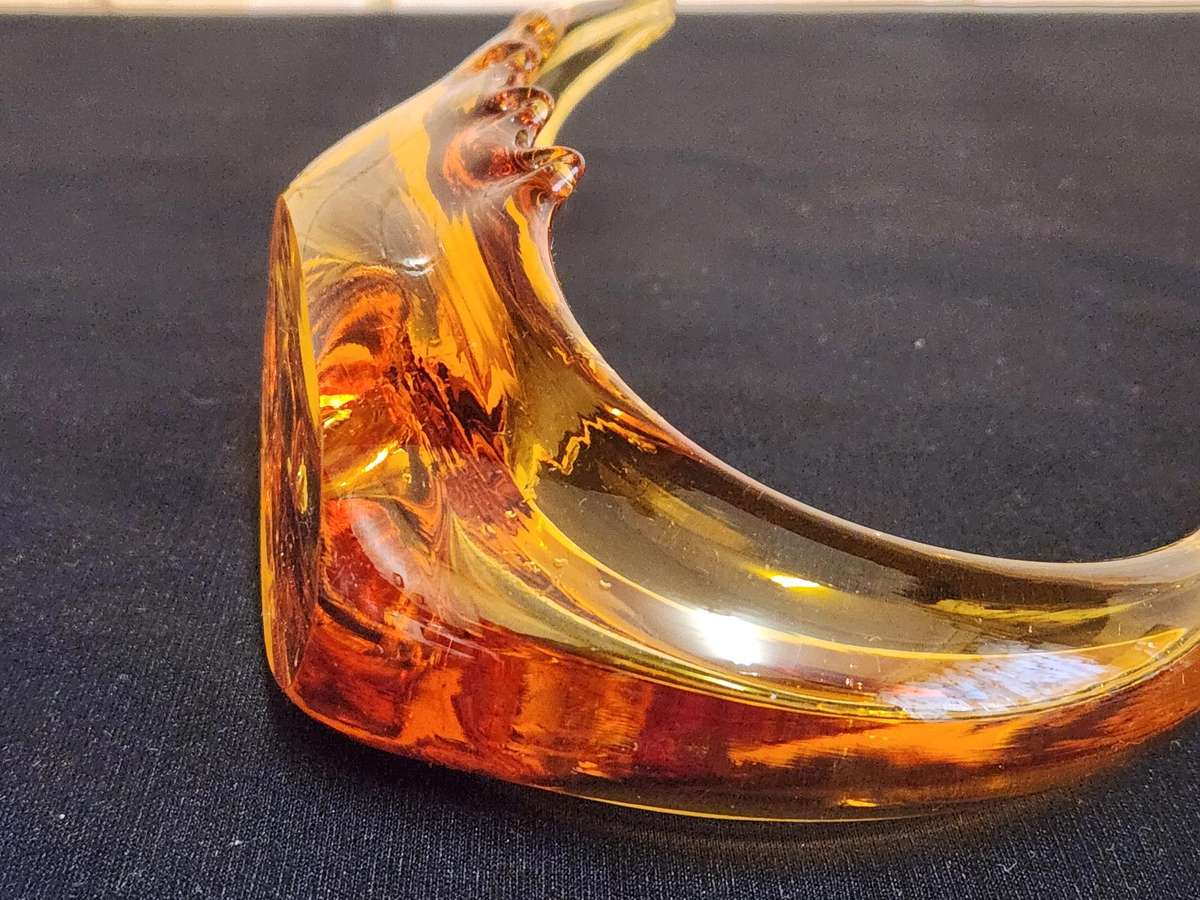 Vintage Murano Studio Art Glass Swan Shaped Bowl, Unmarked.