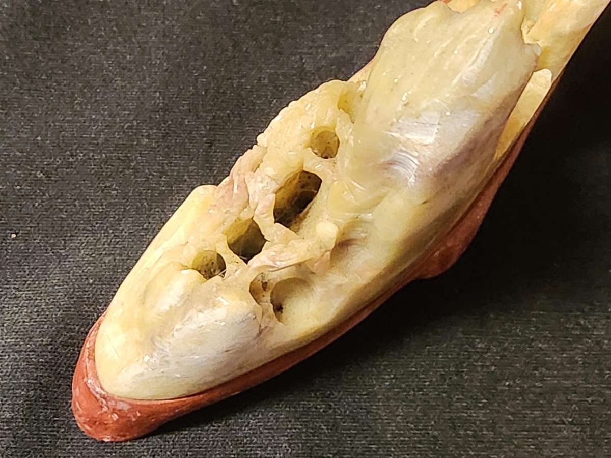 HAND CARVED CHINESE NATURAL SOAPSTONE SCULPTURE 2 OF 3